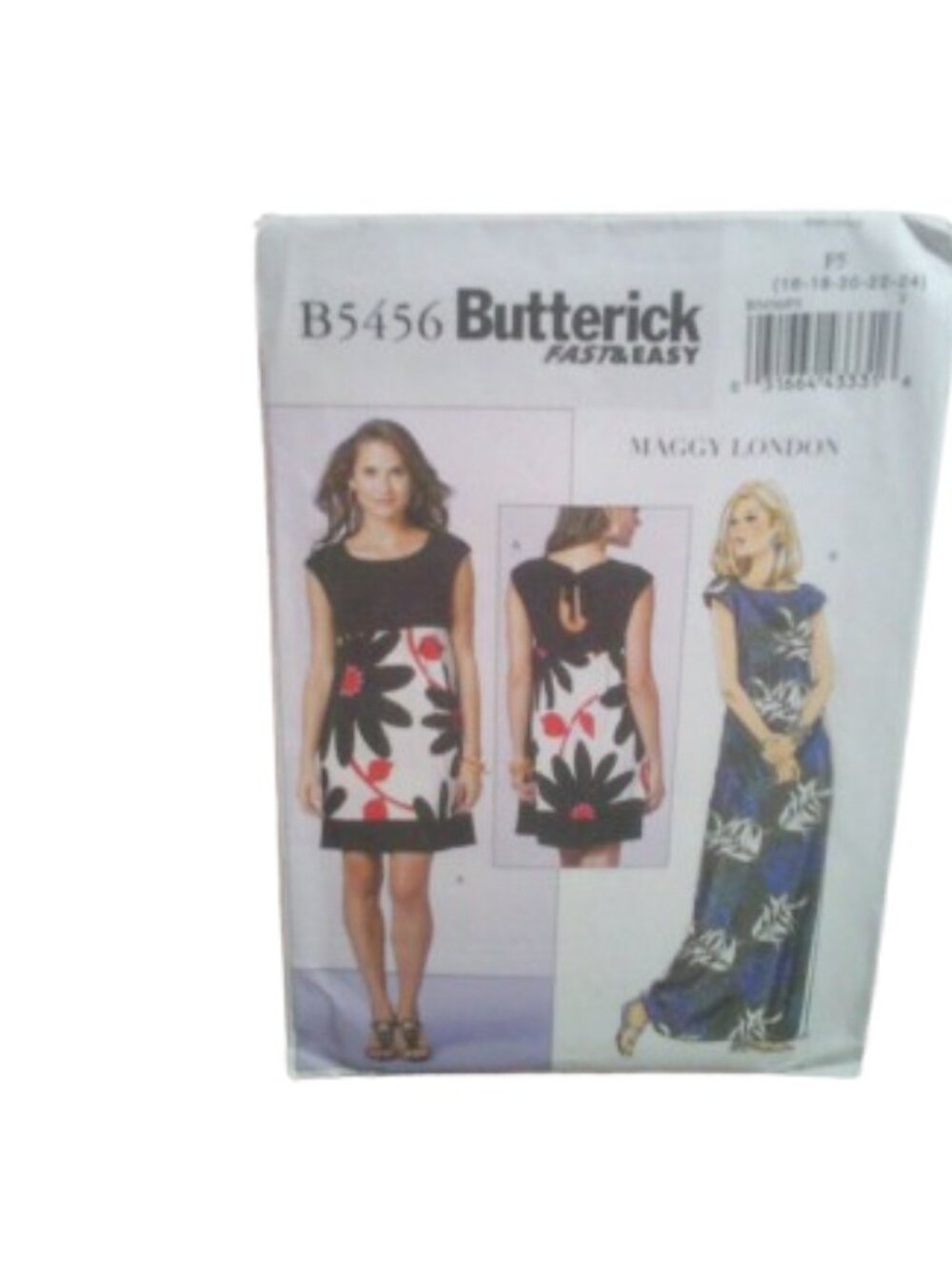 Butterick Maggy London Pattern B5456 F5 (16 to 24) One Plus Size pattern